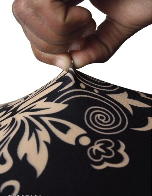 CORTINA SPANDEX  Black Color Polyster Fabric Elastic Chair Cover Stretch Removable Washable 1Pcs - Black, Polyster, Pack of1
